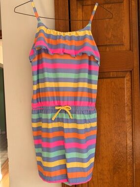 Extremely Me Rainbow Stripe Girls Romper 14